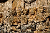 Borobudur reliefs - First Gallery, Western side - Panel 68. 