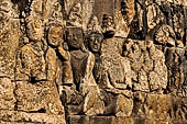 Borobudur reliefs - First Gallery, Northern side - Lalitavistara. Panel 80. Gods offering magical food. 