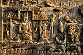 Borobudur reliefs - First Gallery, Northern side - Panel 79. 