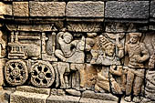 Borobudur, relief of the upper galleries
