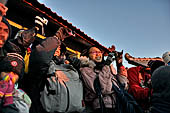 Tourists waiting for the sunrise at Mt. Bromo.
