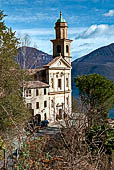 Lago di Lugano - Escursione da Melide a Vico Morcote. Chiesa parrocchiale dei Santi Fedele e Simone.