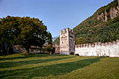 Corenno Plinio - the Andreani castle (IV century) with a circle of walls enforced by two towers
