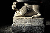 Italy - Como Lake, Piona Abbey. Marble lion of the church