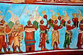 Chetumal - Museo de la Cultura Maya, reproduction of the frescos of the first chamber of The Temple of the Murals at Bonampak.
