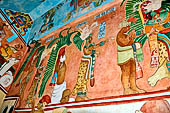 Chetumal - Museo de la Cultura Maya, reproduction of the frescos of the first chamber of The Temple of the Murals at Bonampak.