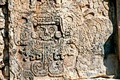 Chichen Itza - Bas reliefs of the Plataforma de Venus:  jaguar, snake and bird monster representation of Kukulcan as the 'morning star'. 