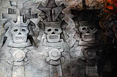 Merida - the Plaza Principal, Palacio del Gobierno: murals in the Salon de Historia.