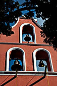 Merida - Calle 60, the small church across the small Parque Santa Lucia (late 1500). 