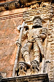 Merida - the Plaza Principal, Casa de Montejo (1542) the bas-relief of the facade show Spanish knights standing upon the heads of defeated Maya warriors. 
