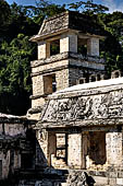 Palenque - The Palace. Patio of the Captives (Patio de los Cautivos), House C and the Tower. 