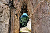 Palenque - The Palace East side, detail of the corbelled vault of Casa A. 