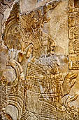 Palenque - Temple of the Cross (Templo de la Cruz). Tables of accession of king Serpent-Jaguar II (Chan-Bahlum). 
