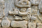 Palenque - The Palace. House D. Stucco modelling of pier F of the western corridor.