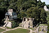 Palenque - Temple of the Sun (Templo del Sol), Temple XIV and Temple XV. 