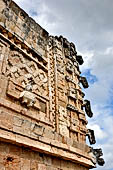 Uxmal - The Nunnery Quadrangle, the North Building. East end of the faade 