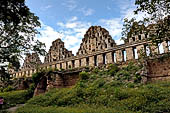 Uxmal - Dovecote Group, South side of House of the Pigeons, the facade of the rooms and vaulted passageway are collapsed. # 