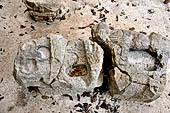 Uxmal - Sculpture near the Pyramid of the Old Woman. 