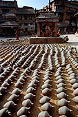 Bhaktapur - Potter Square, small red brick temple dedicated to Vishnu.