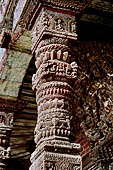 Bhaktapur - Taumadhi Tole - Nyatapola Temple. Detail of the Siddhi Lakshmi shrine at the top of the temple.