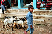 Bhaktapur - the road that from Taumadhi Tole leads to Tachupal Tole.