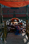 Budhanilkantha - statue of Sleeping Vishnu (Jalasayana Narayan) lay on the water.