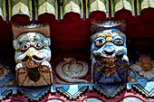 Changu Narayan - detail of the wooden cornice of the main temple.