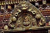 Changu Narayan - details of the doorway torana of the South side of the main temple. 