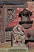 Changu Narayan - stone figure of the south facade to the right of the door.