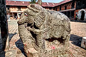 Changu Narayan - incomplete statue of elephant (South side of the courtyard)