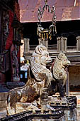Changu Narayan - the East side of the main temple guarded by two griffins.