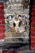 Changu Narayan - detail of wooden carvings of Kileshwor temple.