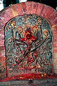 Changu Narayan - Stele of Vishnu Vikrant (VII c) in front of the temple dedicated to Laxmi-#Narayana (South side of the courtyard).