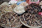 Kathmandu - Durbar Square. The temples of the south-west end of the square are used like a market.