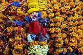 Kathmandu - Durbar Square. The temples of the south-west end of the square are used like a market.