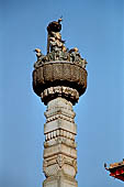 Kathmandu - Durbar Square. King Pratap Malla column.