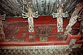 Kathmandu - Durbar Square. Tana Deval temple. Roof struts with wooden sculpture of the 'Eight Mothers'.
