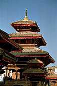 Kathmandu - Durbar Square. The three levels roof Vishnu Temple. 