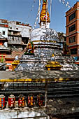 Kathmandu - the caitya in the centre of Thahiti Tole.