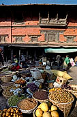 Patan Durbar Square - the expanse on the south side of the square is filled with street sellers.
