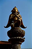 Patan Durbar Square - the statue of Garuda in front of the Krishna Mandir