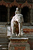 Patan Durbar Square - Temple of Vishwanath, the elephant statues in front of the East side of the temple. 