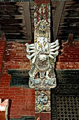 Patan Durbar Square - the Royal Palace, Mul Chowk. Detail of the roof struts. 