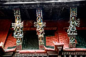 Patan Durbar Square - the Royal Palace, Mul Chowk. Detail of the roof struts. 