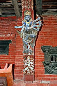 Patan Durbar Square - the Royal Palace, Mul Chowk. Detail of the roof struts. 