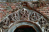 Patan Durbar Square - stone sculptures decorating one minor gateway of the Royal Palace. 