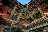 Patan Durbar Square - the Royal Palace, Mul Chowk. Detail of the roof struts. 