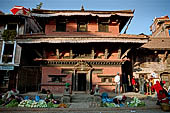 Patan Durbar Square - the N-W end of the square with the Ganesh temple. 