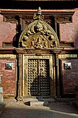 Patan Durbar Square - Sun Dhoka, the entrance doorway to Mani Keshat Chowk, the main courtyard of the Royal Palace now hosting the Bronze Museum. 