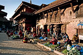 Patan Durbar Square - the N-W end of the square with the Ganesh temple.